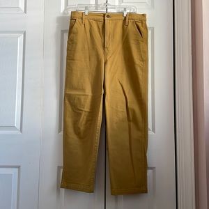 Madewell Mustard Yellow Straight Pants